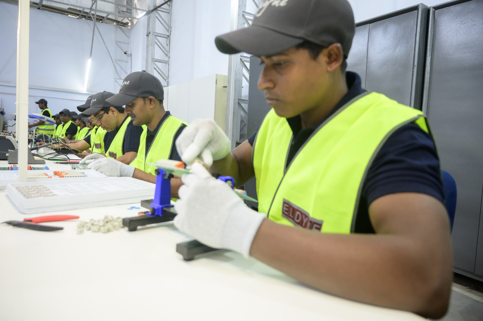 Relay assembly floor at Eldyne, Kolkata