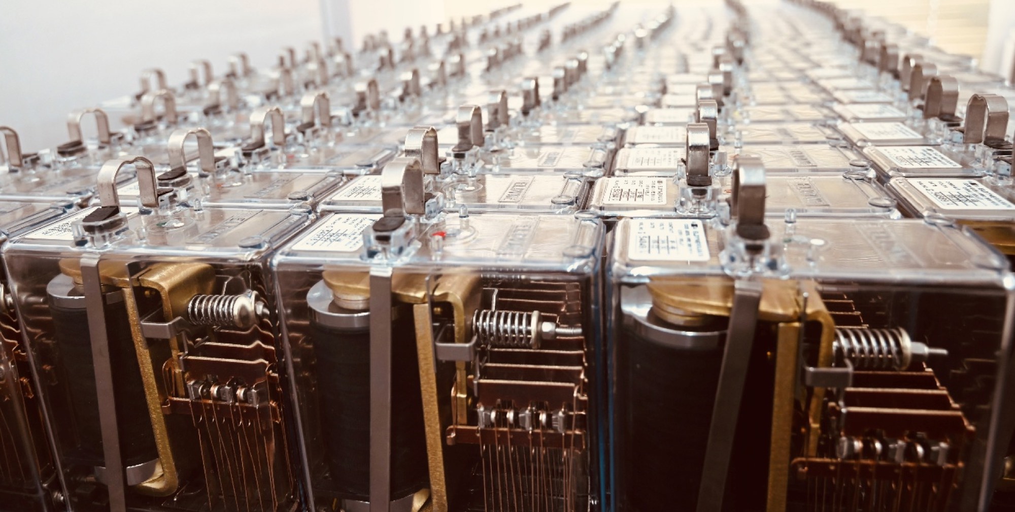 Q-Series relay on the assembly bench